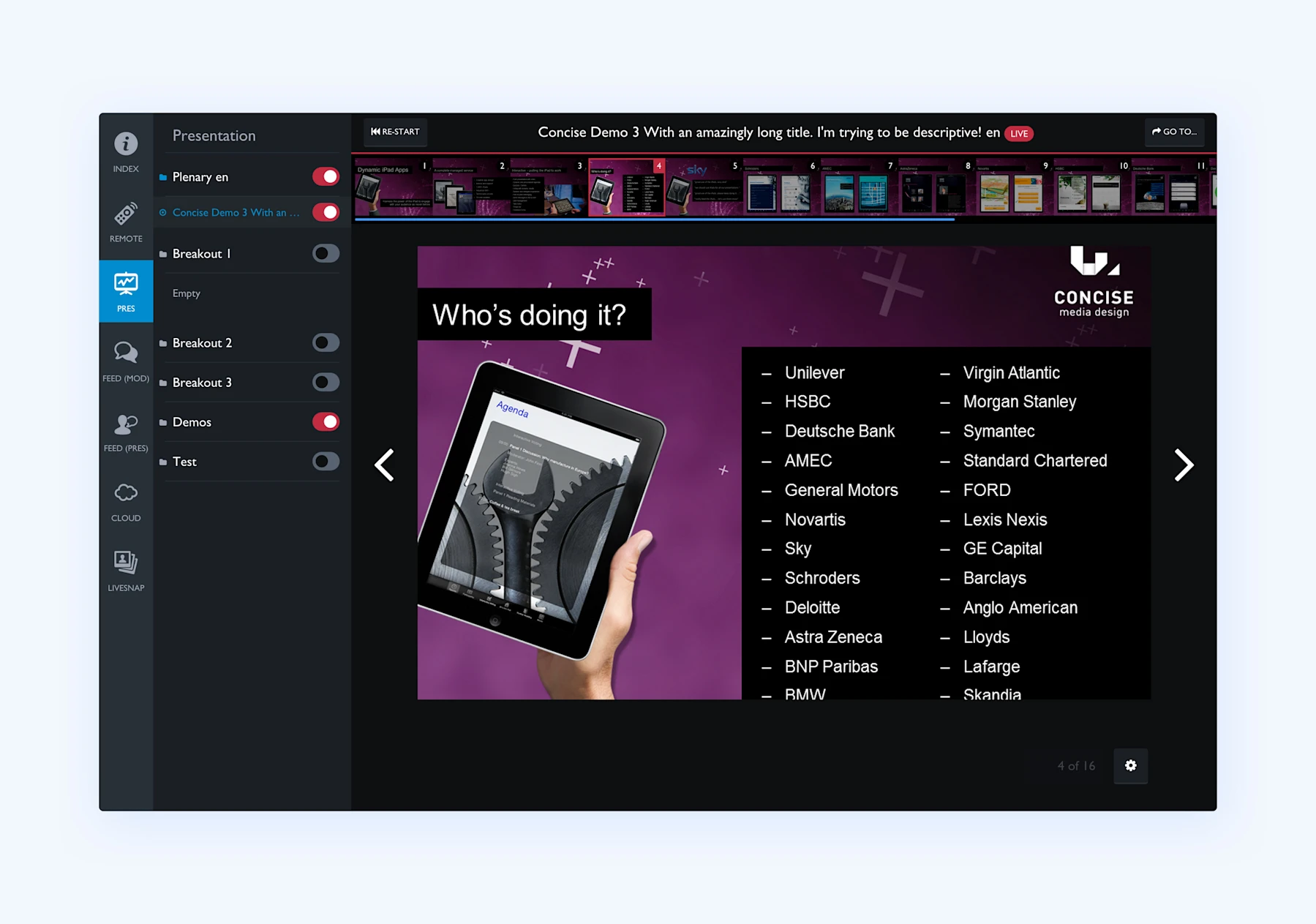 Screenshot of Event app controller project